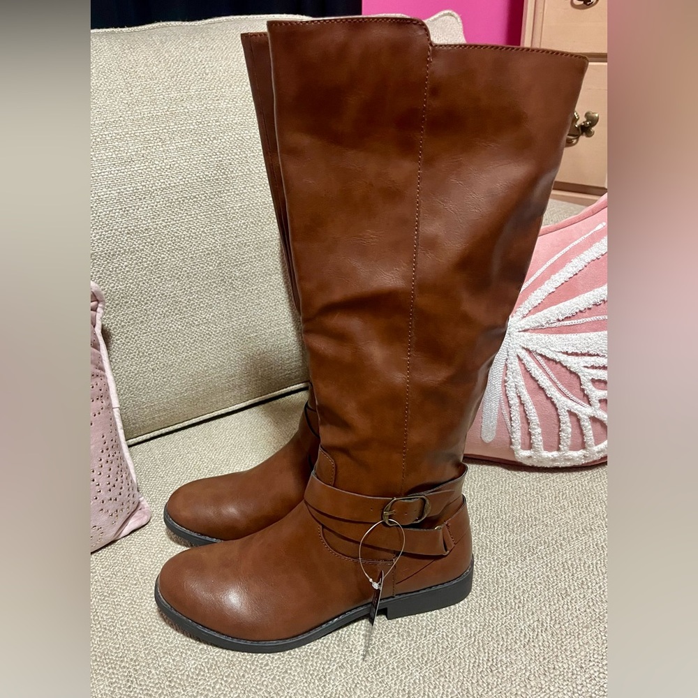 Brown leather boot. Style  and company